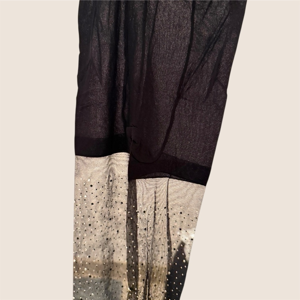 Midnight Shimmer Rhinestone Pantyhose | Leg Avenue Luxe Hosiery O/S NWT - Picture 9 of 16